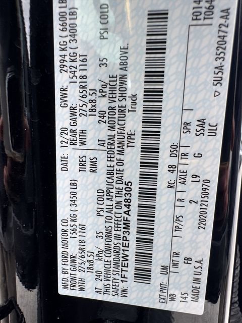 Certified 2021 Ford F150 XLT w/ Equipment Group 302A High AWD/4WD image 32