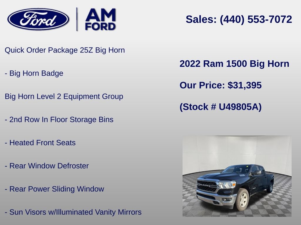 Used 2022 RAM 1500 Big Horn AWD/4WD image 6