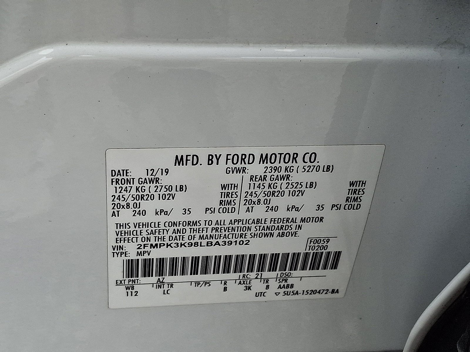 Certified 2020 Ford Edge Titanium FWD image 26