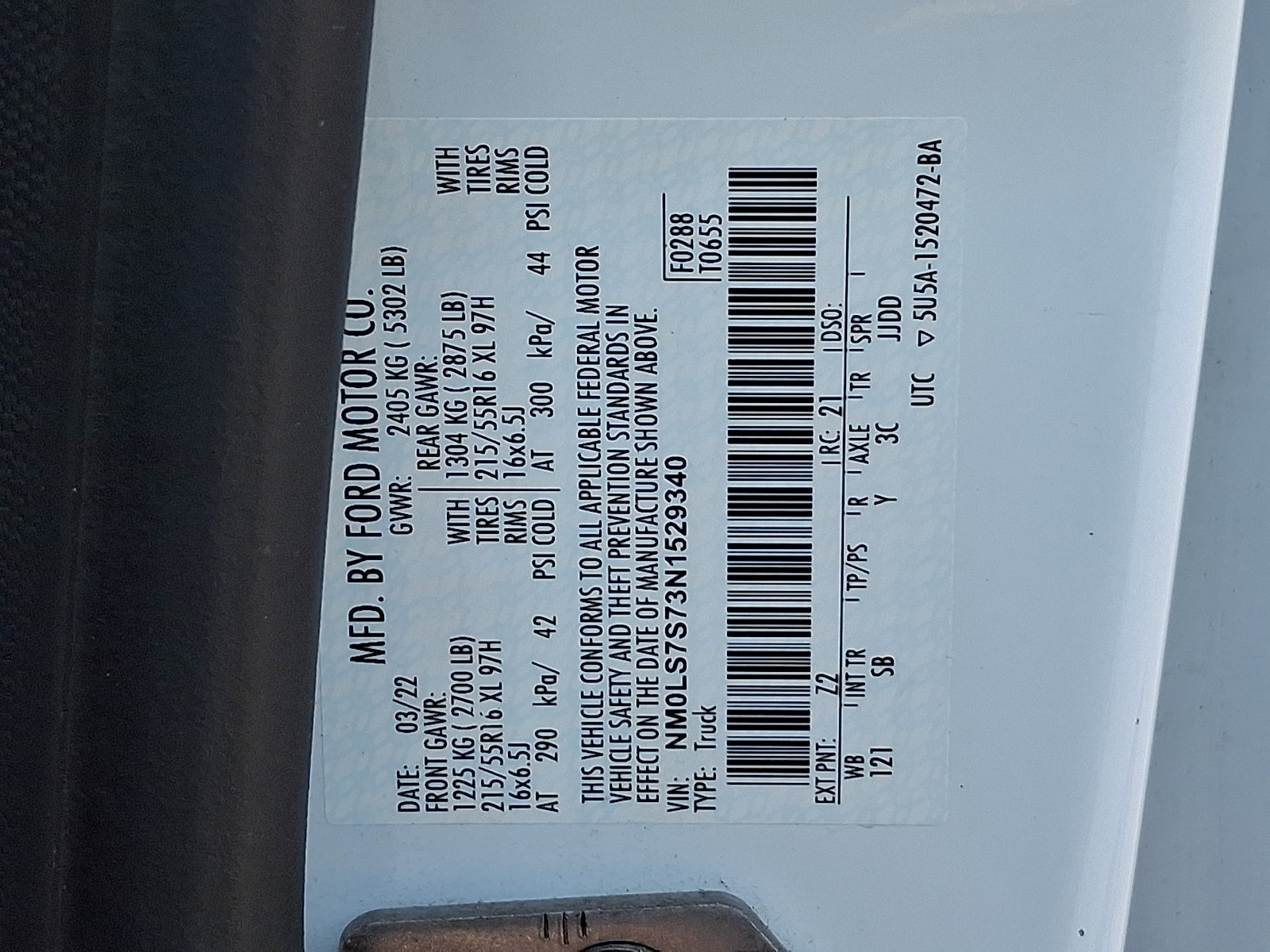 Certified 2022 Ford Transit Connect XL w/ CNG/LPG Engine Prep Package FWD image 28