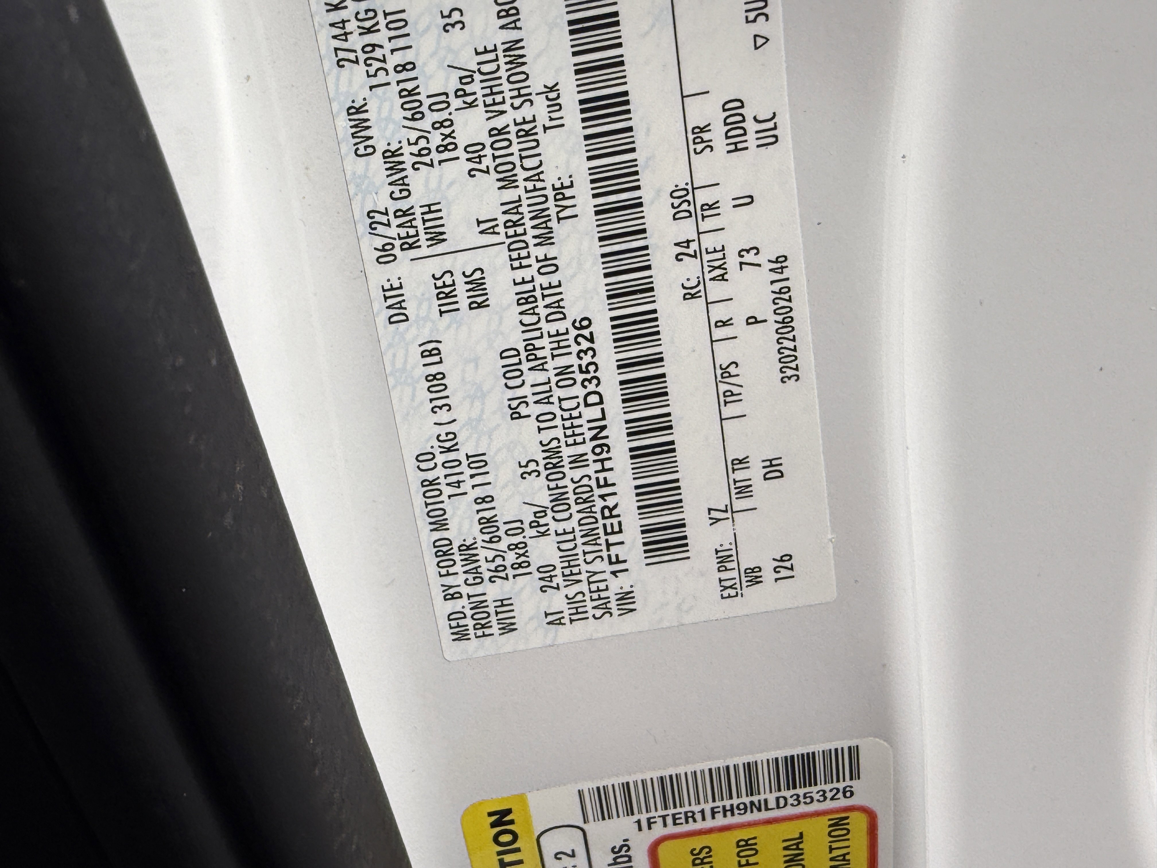 Certified 2022 Ford Ranger Lariat w/ Equipment Group 501A High AWD/4WD image 30