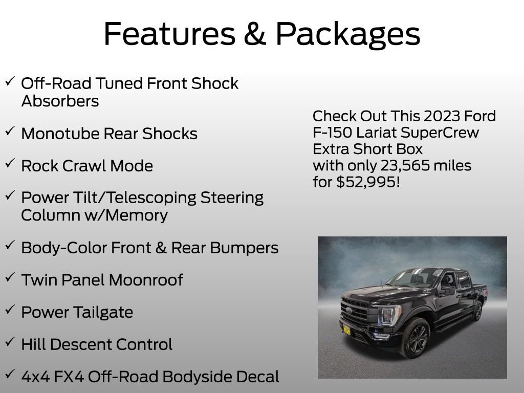Certified 2023 Ford F150 Lariat w/ Equipment Group 502A High AWD/4WD image 8