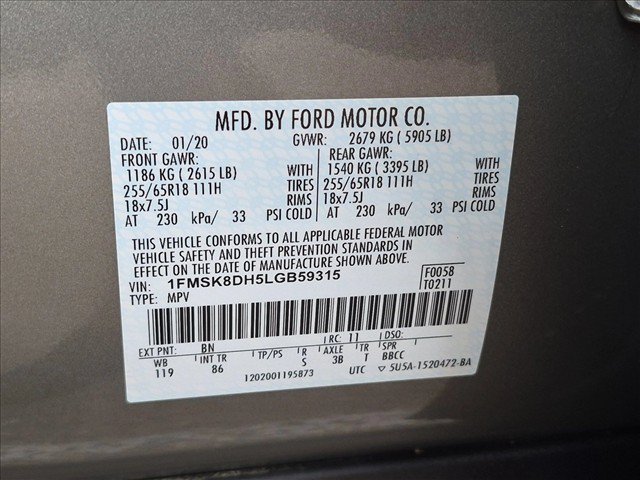 Certified 2020 Ford Explorer XLT AWD/4WD image 24