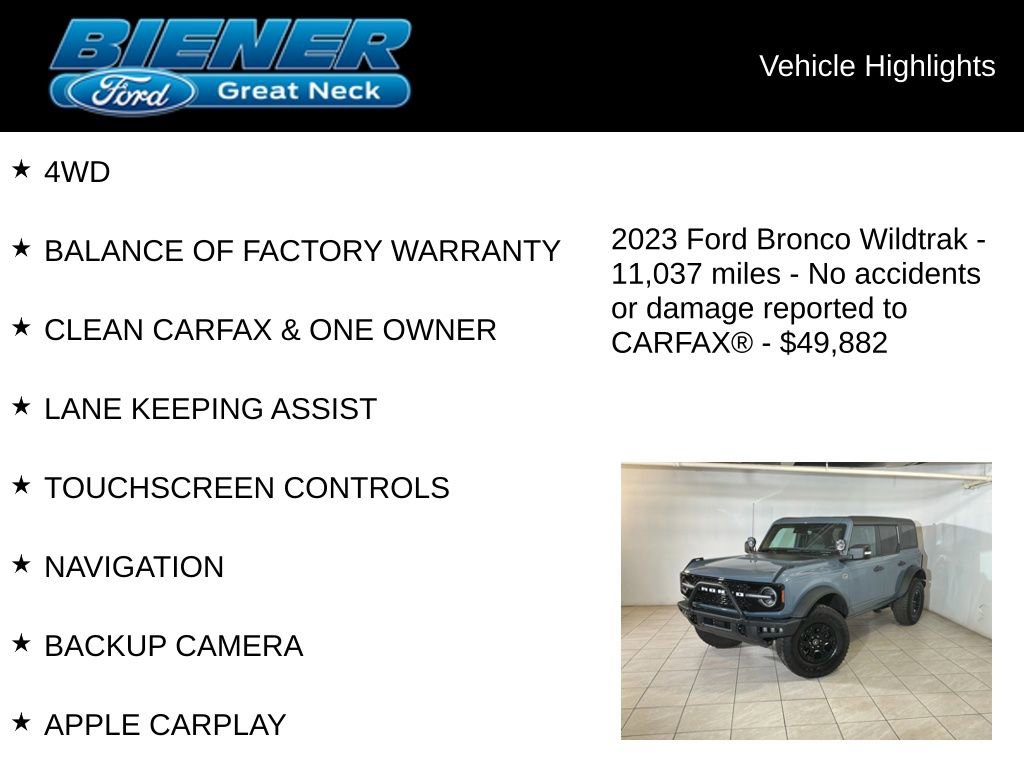 Certified 2023 Ford Bronco Wildtrak image 9