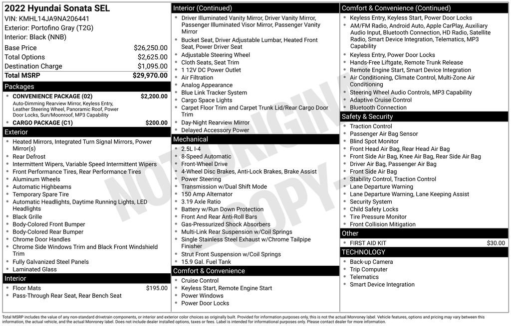 Used 2022 Hyundai Sonata SEL w/ Convenience Package FWD image 35