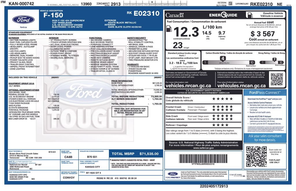 Certified 2024 Ford F150 XLT w/ Tow/Haul Package AWD/4WD image 22