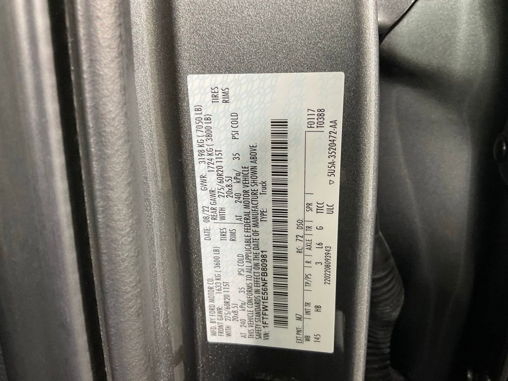 Certified 2022 Ford F150 Lariat w/ Equipment Group 502A High image 26