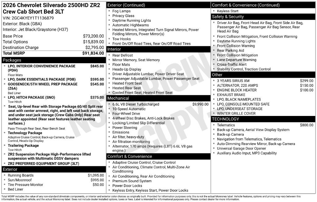 Used 2026 Chevrolet Silverado 2500 ZR2 AWD/4WD image 5