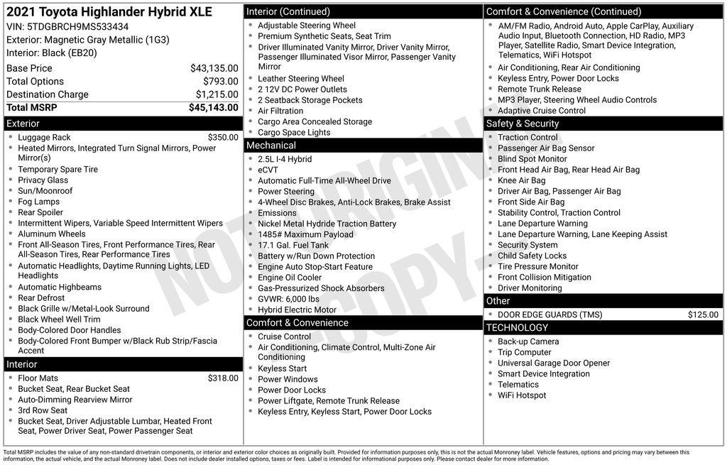 Used 2021 Toyota Highlander XLE image 26