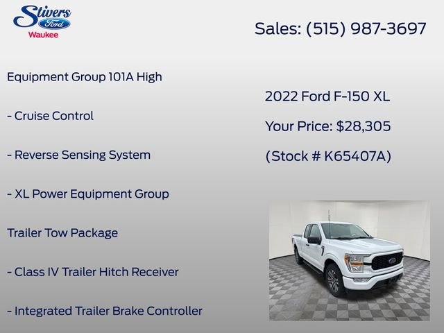 Certified 2022 Ford F150 XL w/ STX Appearance Package AWD/4WD image 8
