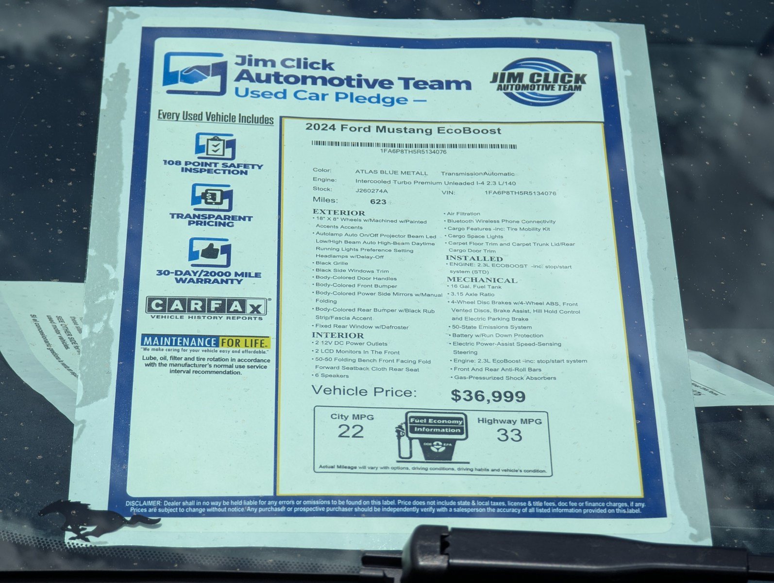 Certified 2024 Ford Mustang Coupe RWD image 13