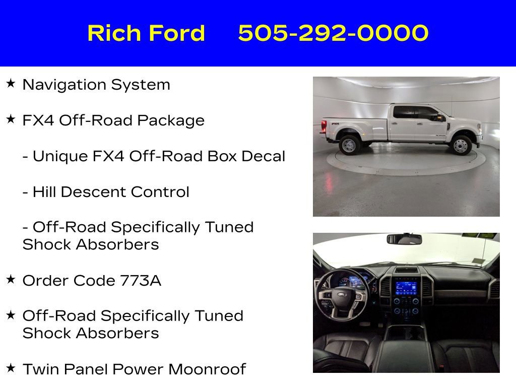Certified 2020 Ford F450 Platinum w/ FX4 Off-Road Package image 4