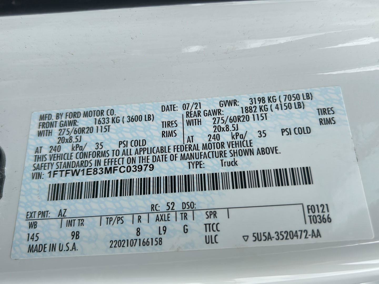 Certified 2021 Ford F150 Platinum w/ Equipment Group 701A High AWD/4WD image 34