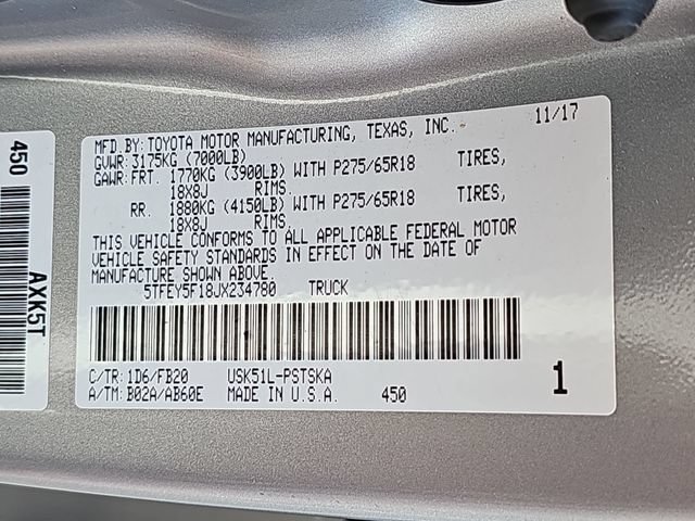 Used 2018 Toyota Tundra SR5 w/ TRD Off Road Package RWD image 34