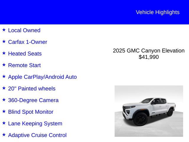 Used 2025 GMC Canyon Elevation w/ Convenience Package AWD/4WD image 2