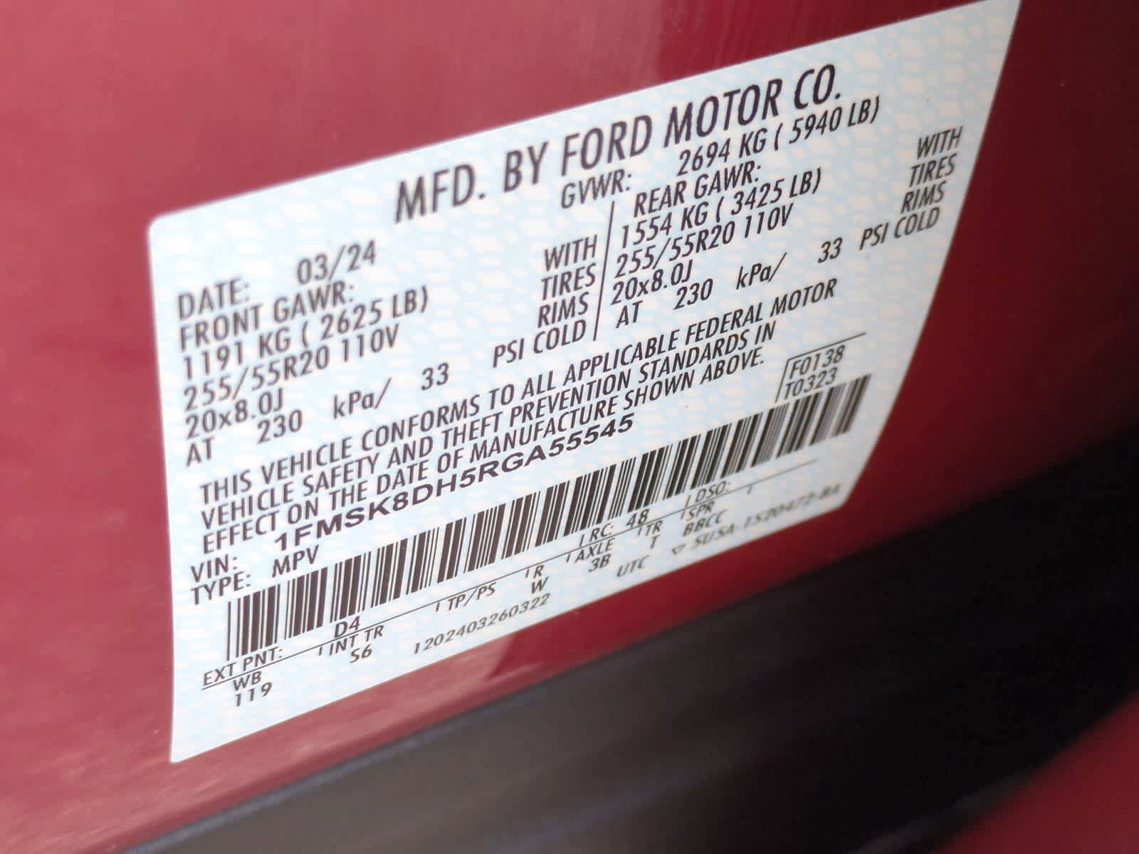 Certified 2024 Ford Explorer XLT w/ Equipment Group 202A AWD/4WD image 37