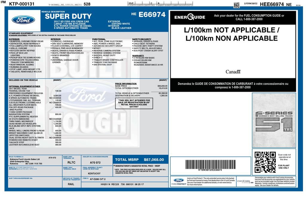 Certified 2017 Ford F350 Lariat w/ FX4 4x4 Off Road Package image 38