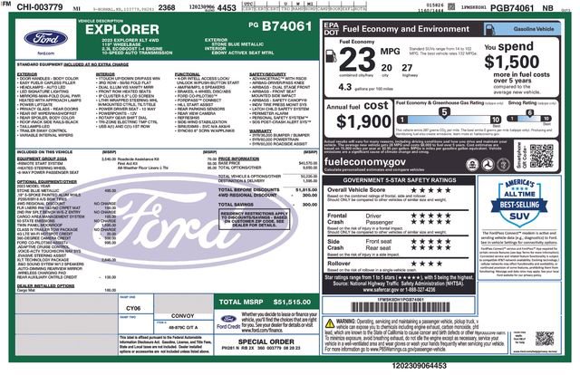Certified 2023 Ford Explorer XLT w/ Equipment Group 202A AWD/4WD image 15