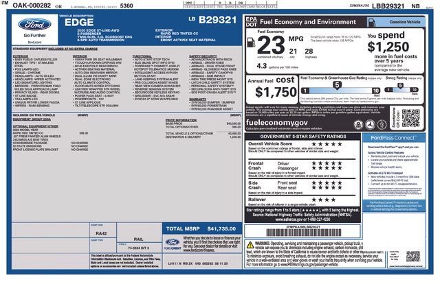 Certified 2020 Ford Edge ST-Line AWD/4WD image 5