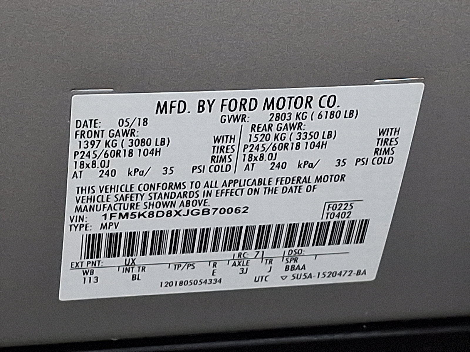 Certified 2018 Ford Explorer XLT w/ Equipment Group 202A AWD/4WD image 27