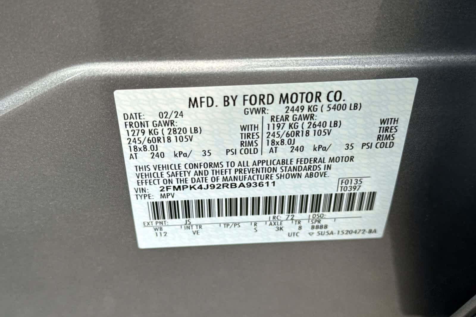 Certified 2024 Ford Edge SEL AWD/4WD image 28