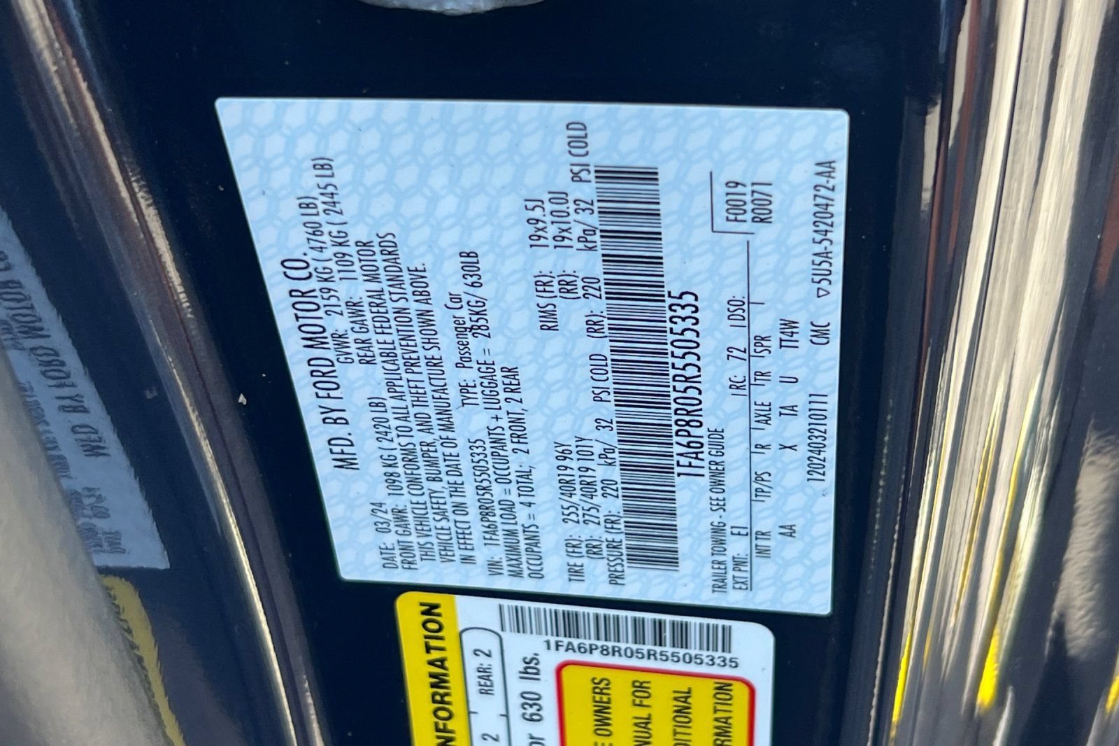 Certified 2024 Ford Mustang Dark Horse RWD image 30