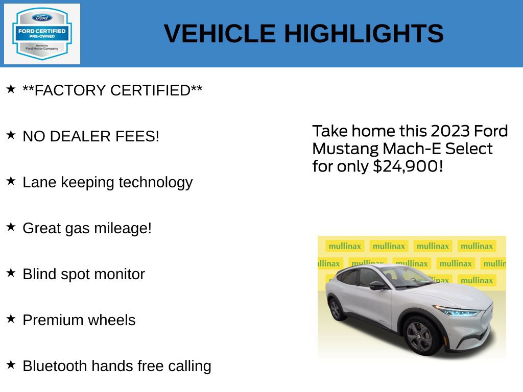 Certified 2023 Ford Mustang Mach-E Select RWD image 11