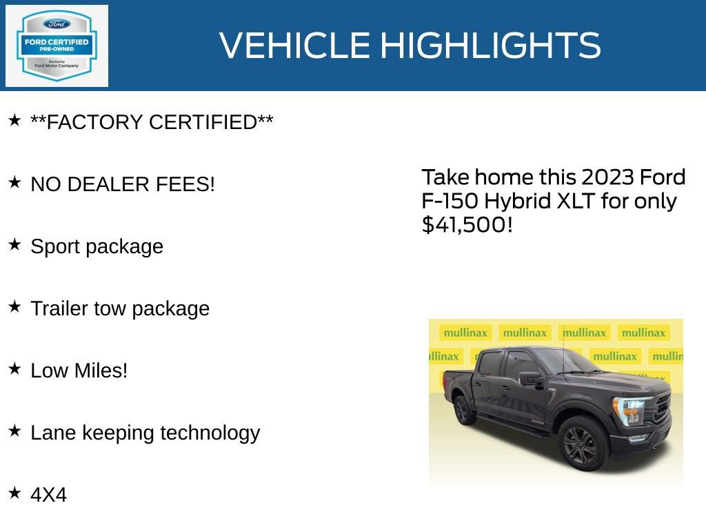 Certified 2023 Ford F150 XLT w/ Equipment Group 302A High image 14
