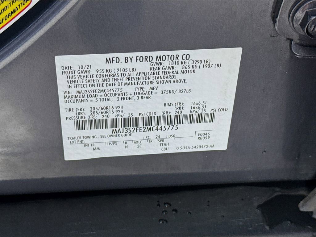 Certified 2021 Ford EcoSport S FWD image 29