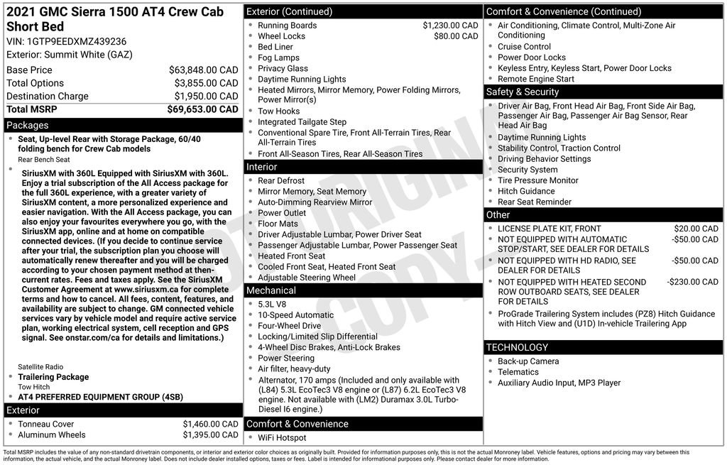 Used 2021 GMC Sierra 1500 AT4 image 5