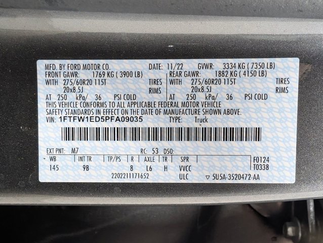 Certified 2023 Ford F150 Platinum w/ Equipment Group 701A High image 10