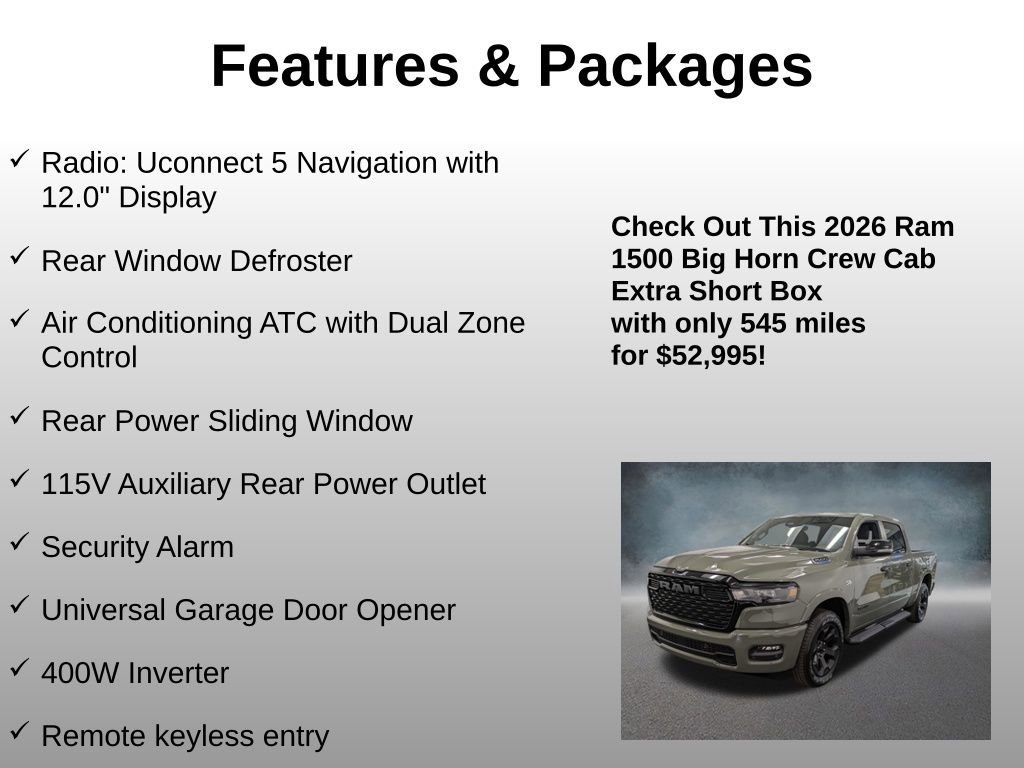 Used 2026 RAM 1500 Big Horn AWD/4WD image 8