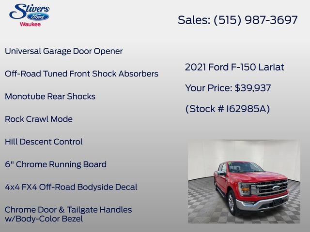 Certified 2021 Ford F150 Lariat w/ Max Trailer Tow Package AWD/4WD image 28
