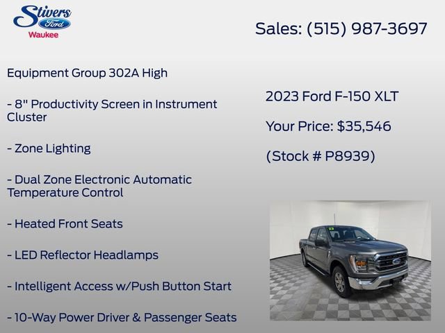 Certified 2023 Ford F150 XLT w/ Equipment Group 302A High image 15