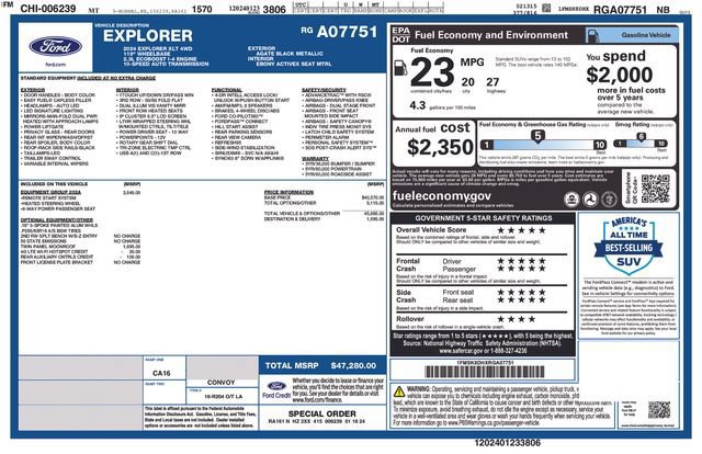 Certified 2024 Ford Explorer XLT w/ Equipment Group 202A AWD/4WD image 31
