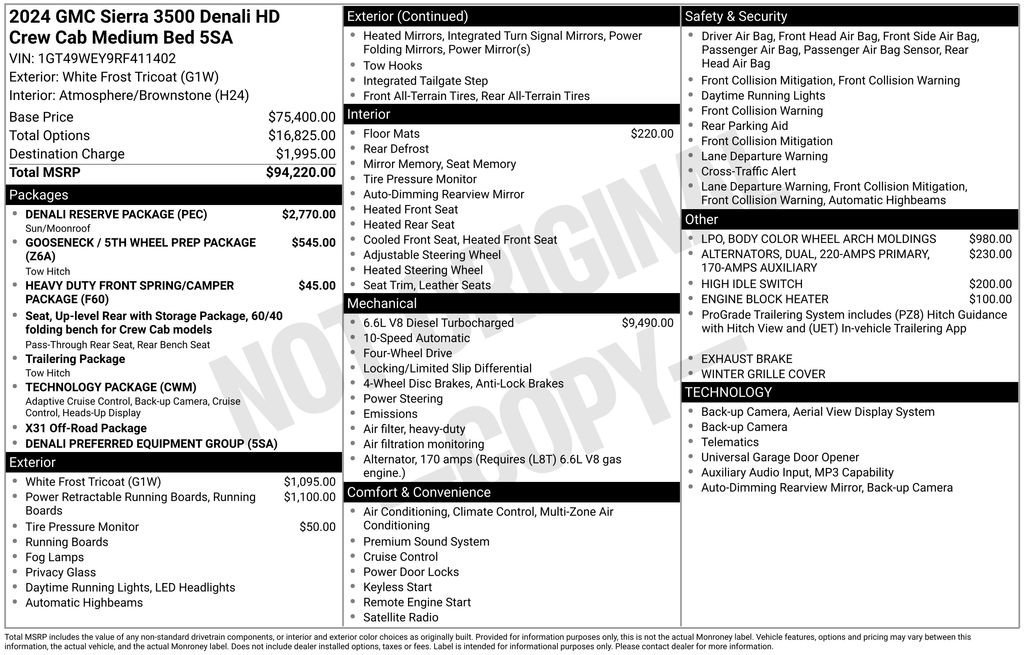 Used 2024 GMC Sierra 3500 Denali w/ Denali Reserve Package AWD/4WD image 10