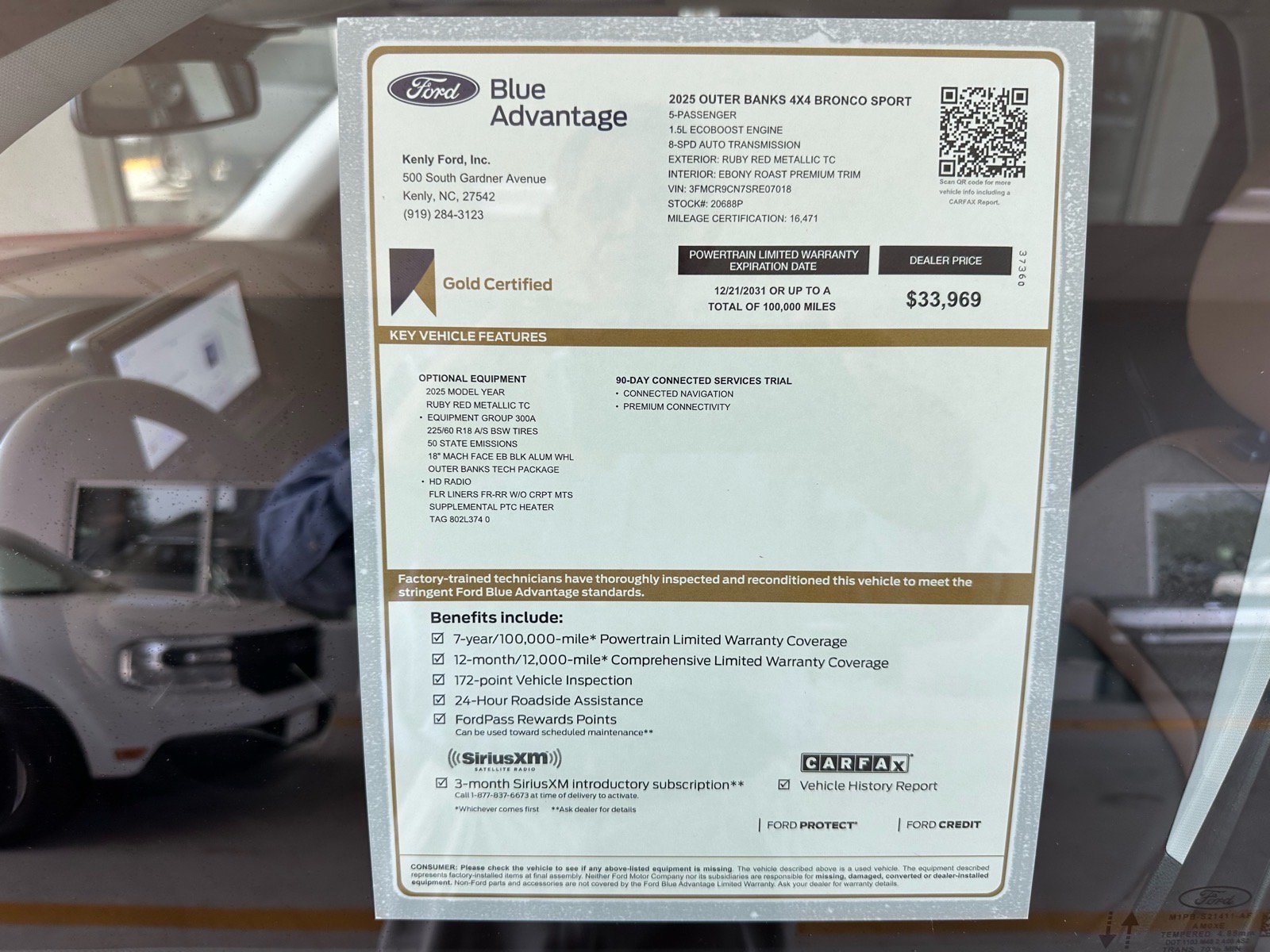 Certified 2025 Ford Bronco Sport Outer Banks w/ Outer Banks Tech Package+ AWD/4WD image 5