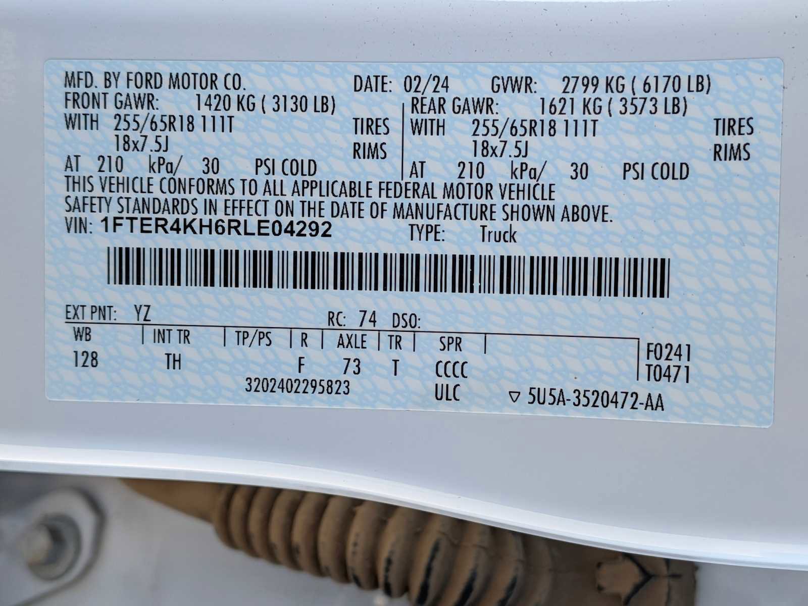 Certified 2024 Ford Ranger Lariat w/ FX4 Off-Road Package image 35