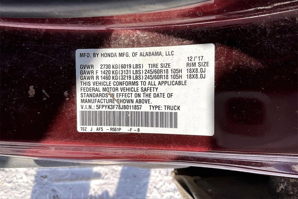 Used 2018 Honda Ridgeline RTL-E image 5