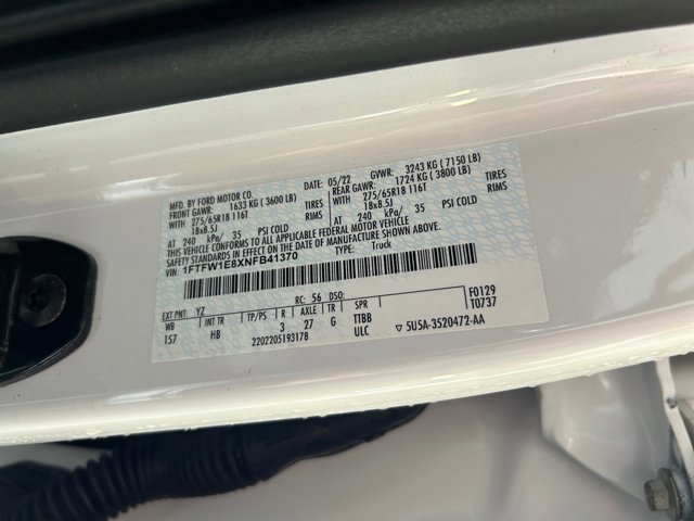 Certified 2022 Ford F150 Lariat w/ Equipment Group 502A High image 25