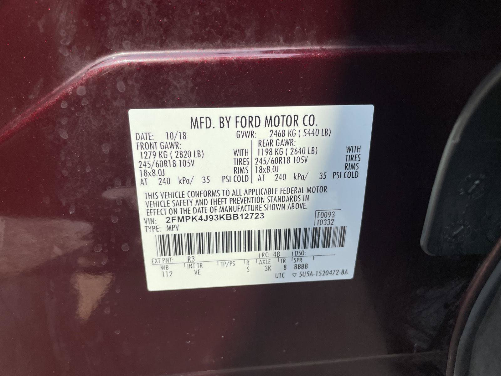 Certified 2019 Ford Edge SEL w/ Equipment Group 201A AWD/4WD image 31