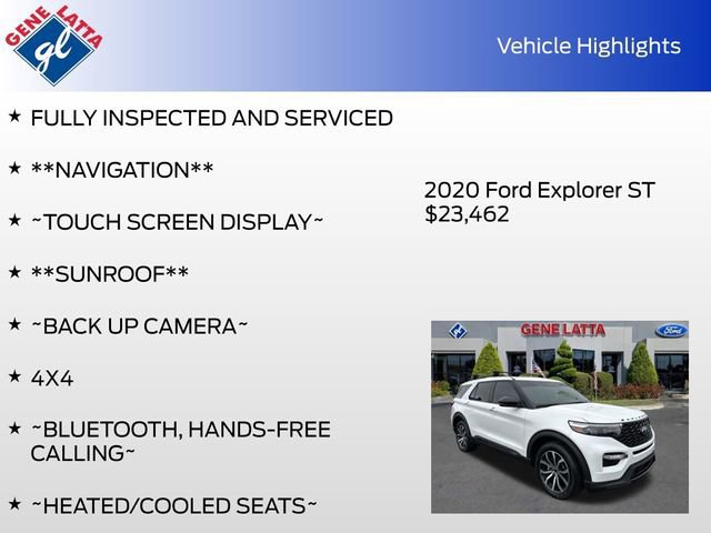 Certified 2020 Ford Explorer ST w/ Premium Technology Package image 34