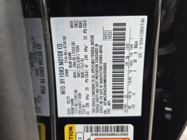 Certified 2021 Ford Bronco Sport Badlands AWD/4WD image 21