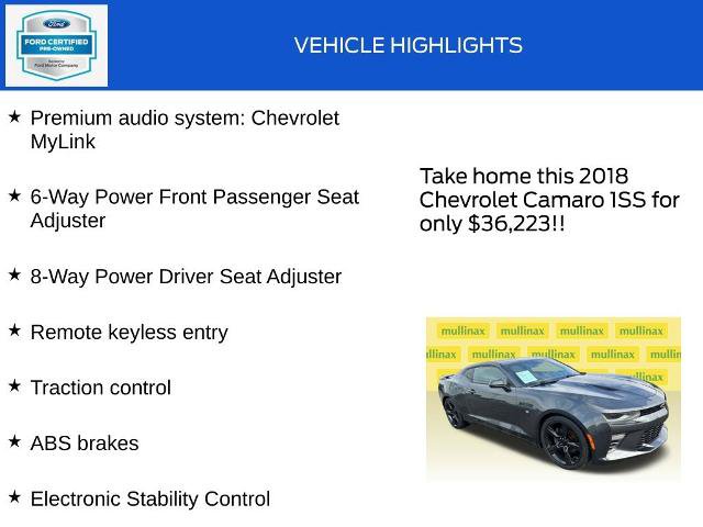 Used 2018 Chevrolet Camaro SS RWD image 18