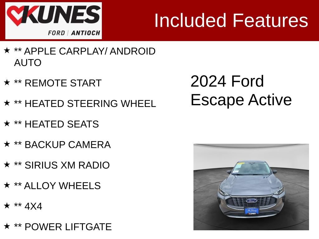 Certified 2024 Ford Escape Active AWD/4WD image 3