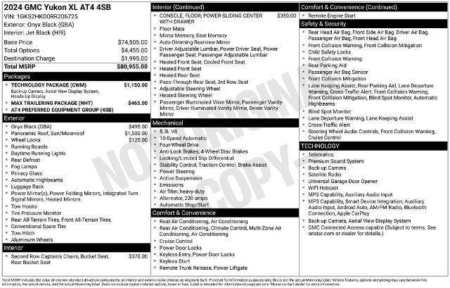 Used 2024 GMC Yukon XL AT4 w/ Technology Package AWD/4WD image 5