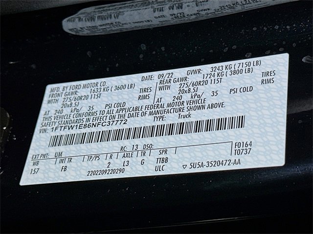 Certified 2022 Ford F150 XLT w/ Equipment Group 302A High image 24