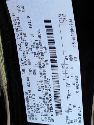 Certified 2019 Ford Ranger XLT w/ Equipment Group 301A Mid image 30