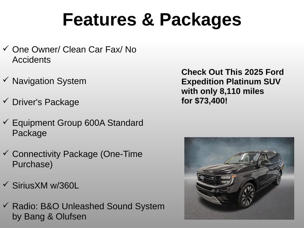 Certified 2025 Ford Expedition Platinum w/ Driver's Package AWD/4WD image 4