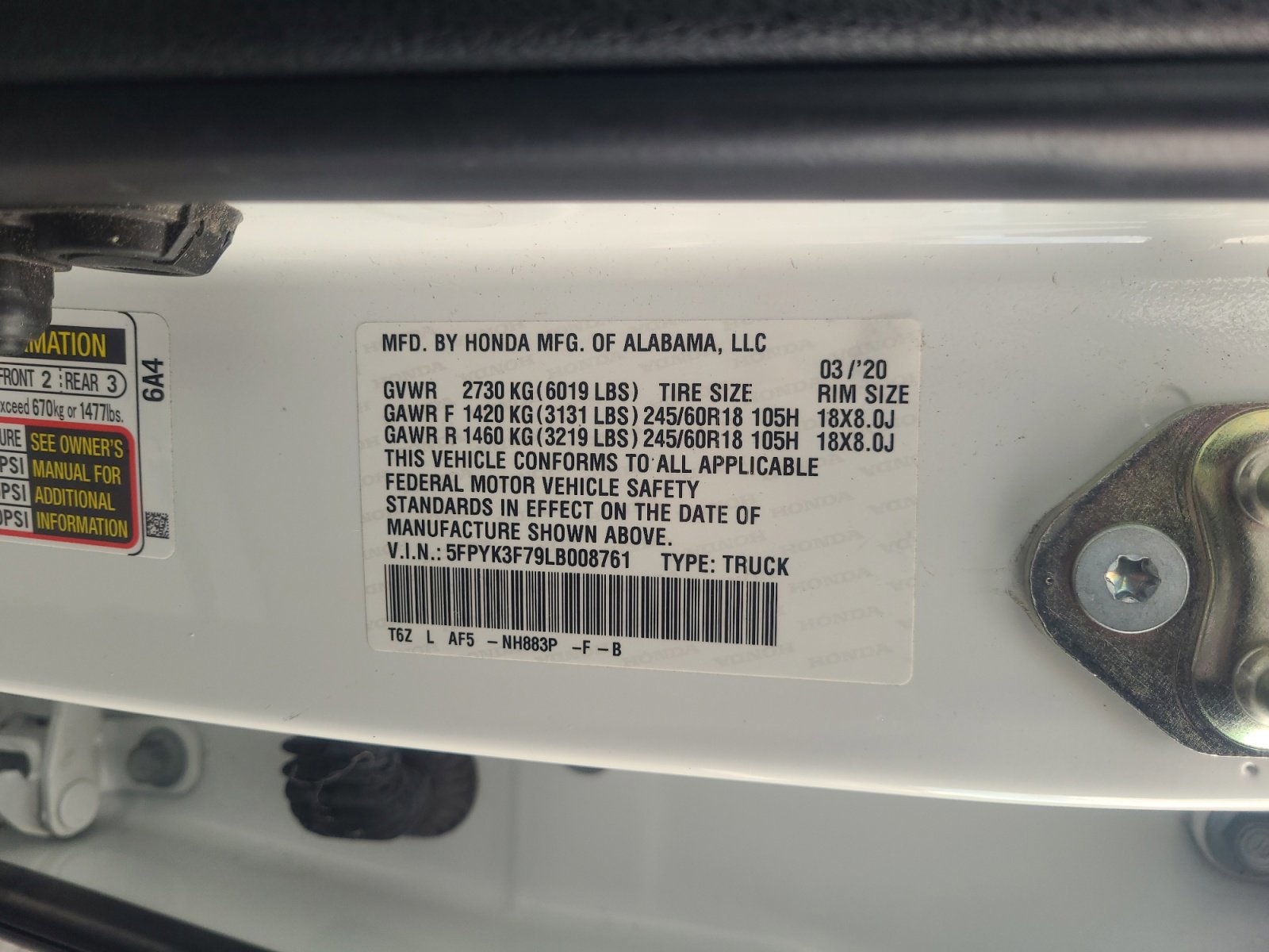 Used 2020 Honda Ridgeline RTL-E image 25